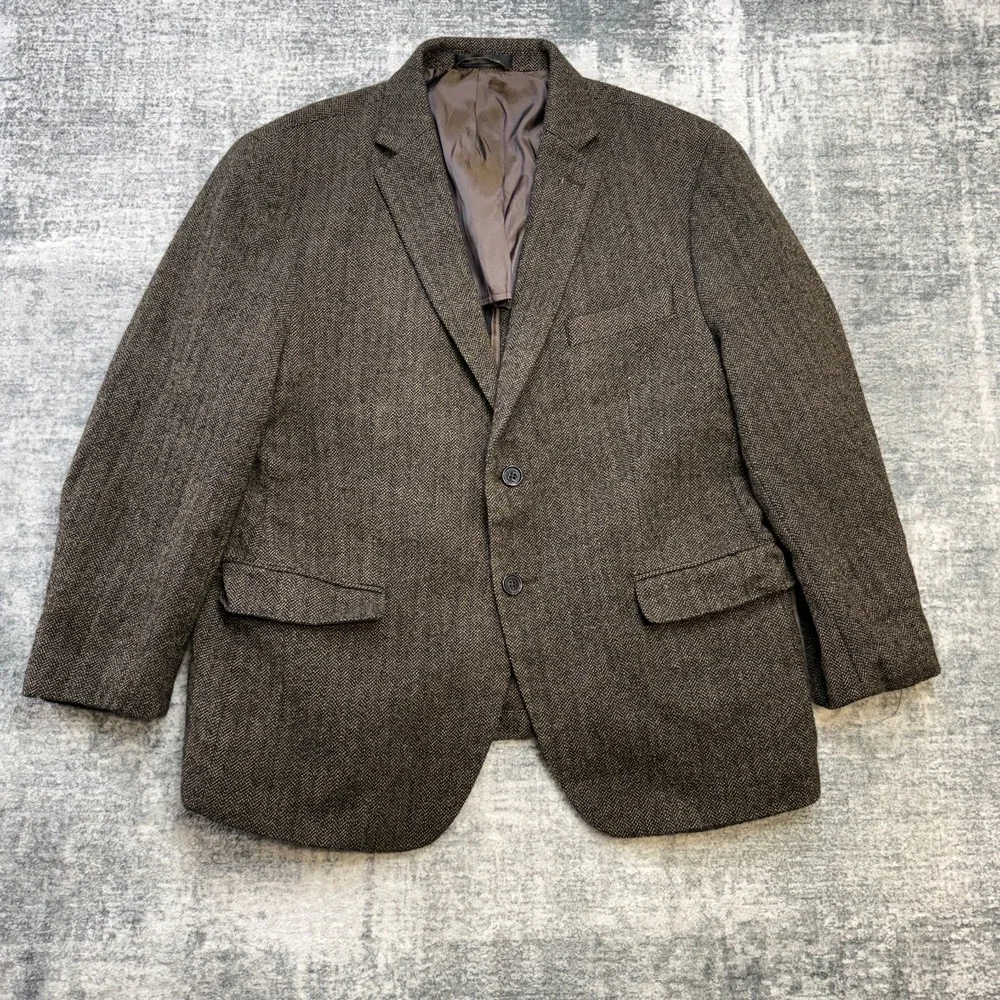 Ralph Lauren Blazer Mens 44S (Fits 40) Brown Tweed Wool Sport Coat Academia Ivy